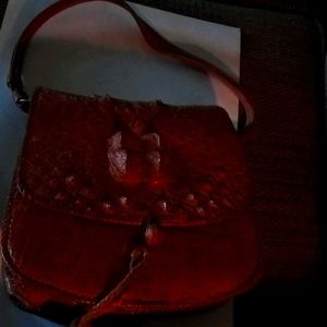 Vintage handmade got back alligator purse